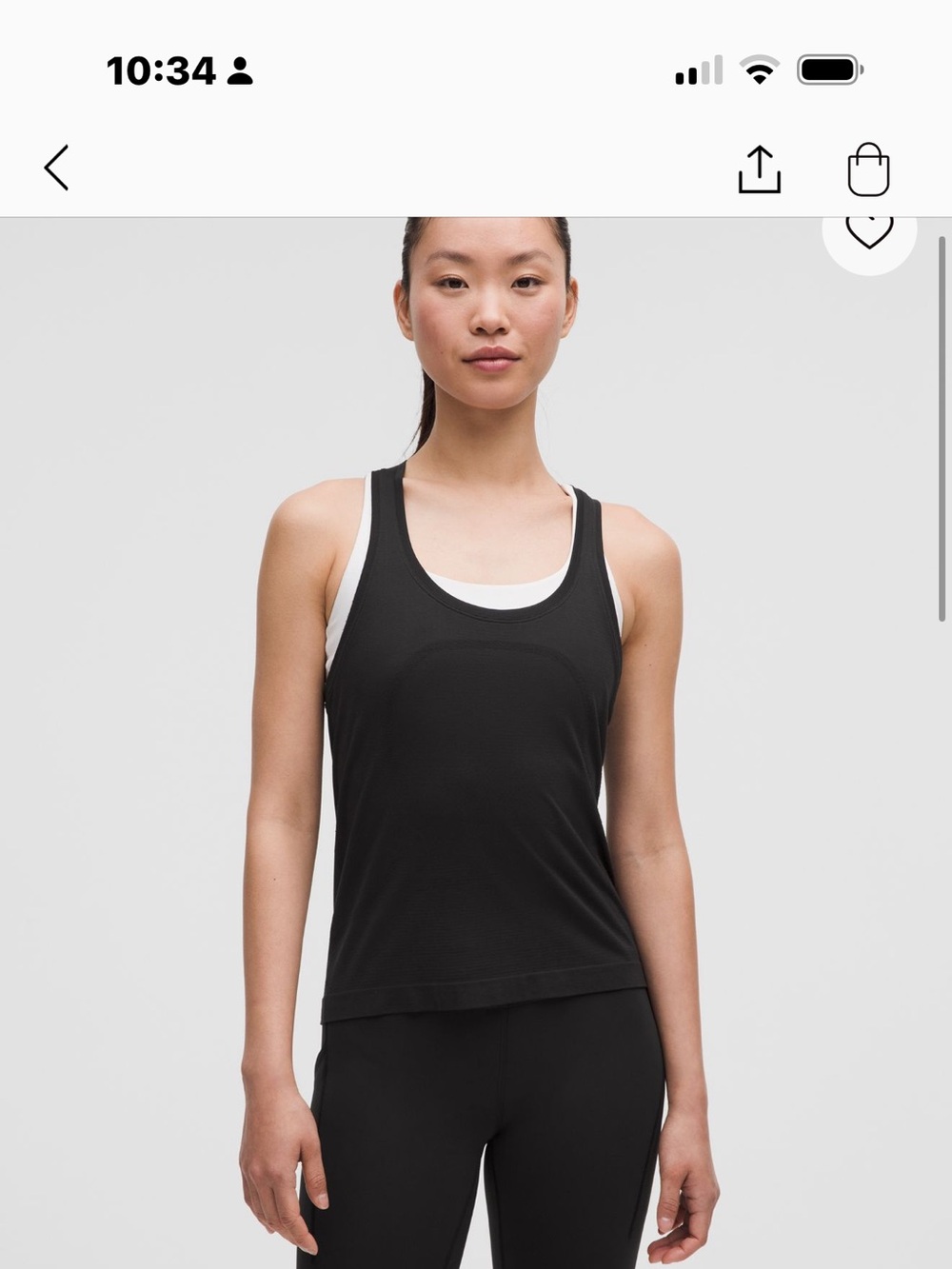 lululemon athletica swiftly tech racerback tank top- waist length